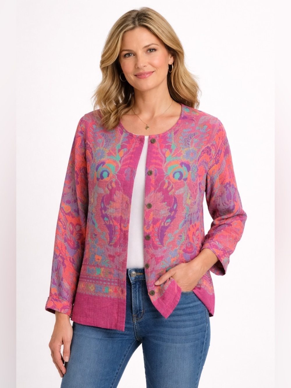 Vintage TravelSmith Jacket
Womens Large Blazer
Tapestry Floral Artsy Colorful XL